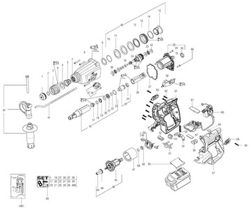 Корпус Metabo для ударной дрели KHA 18 LTX