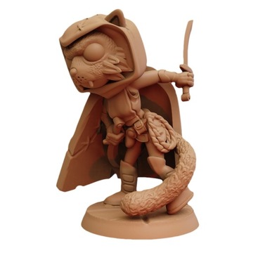 Figurki Dice Head CIBI Catfolk Rogue RPG