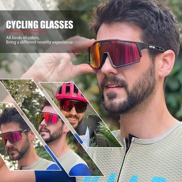 Поляризационные велосипедные очки. 4 сменных линзы