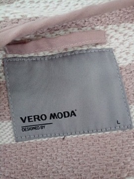 Vero Moda różowa marynarka narzutka żakiet paski L