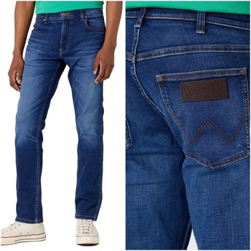 Męskie spodnie jeansowe proste Wrangler GREENSBORO W35 L34