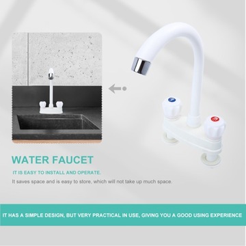 Смеситель для кухонного умывальника с двойной ручкой