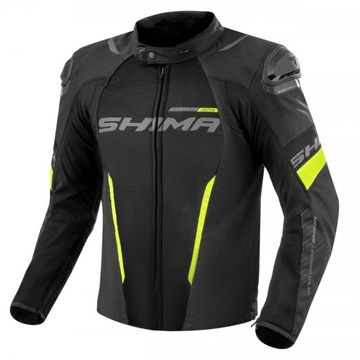 Kurtka motocyklowa SHIMA SOLID 2.0 VENTED FLUO czarny żółty fluo GRATISY