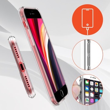 PRZEZROCZYSTY ETUI CASE SLIM PLECKI POKROWIEC DO IPHONE 7 8 SE 2020 2022