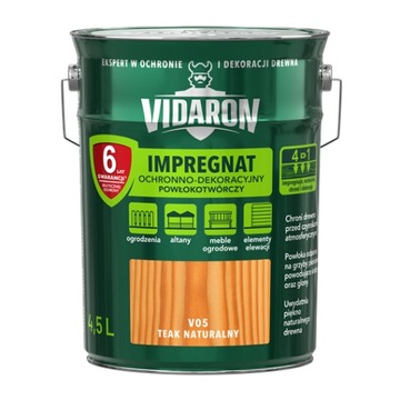 Impregnat do drewna VIDARON 4,5L teak naturalny