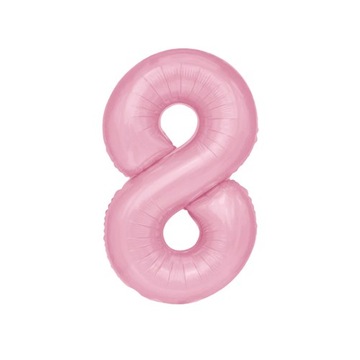 Balon foliowy cyfra 8 różowa