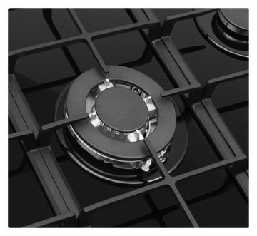 AMICA PGCA7101ApB Газовая варочная панель WOK Black Glass