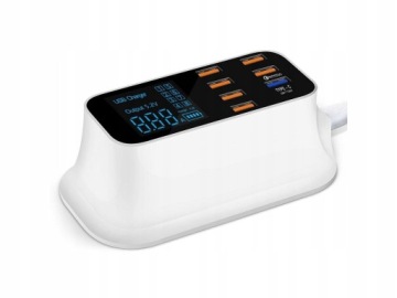 Быстрое зарядное устройство для телефона: 8 портов USB QC 3.0 Type C