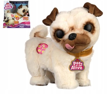 ZURU PETS ALIVE TAŃCZĄCY PIES MOPS PLUSZOWY PIESEK