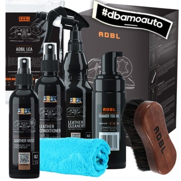 ADBL LEATHER KIT PROFESJONALNE CZYSZCZENIE ZABEZPIECZENIE SKÓR W AUCIE