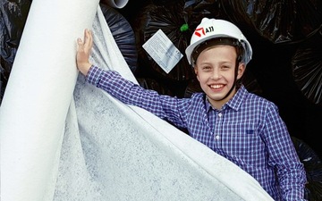 Geowłóknina ATESTOWANA PES400B od AJJ.pl 6m szerokości na metry bieżące