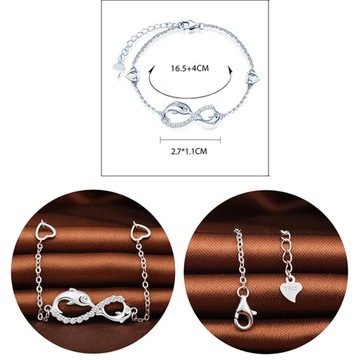 Infinity Srebrna Bransoletka Delfin Srebro 925
