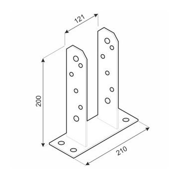 Основание на столбе - привинченное к бетону PST 120