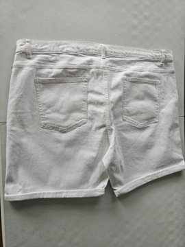 M&S szorty spodenki białe jeansowe maxi 52
