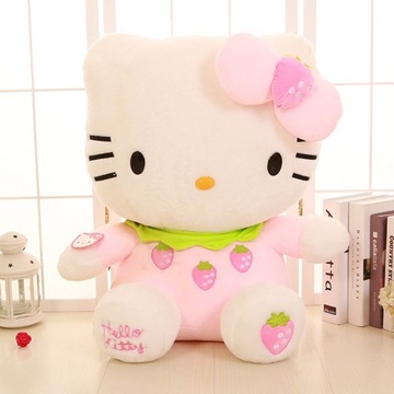 MASKOTKA HELLO KITTY KOT PLUSZ TRUSKAWKA 30CM