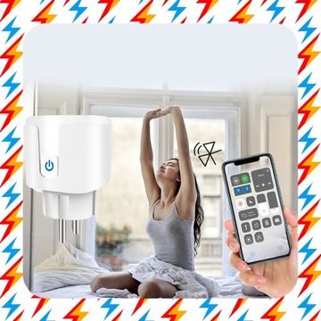 2x РОЗЕТКА ДЛЯ ТАЙМЕРА Wi-Fi SMART TUYA ВАТТМЕТР С ТАЙМЕРОМ 16А