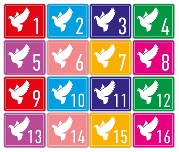 Ламинированные НАКЛЕЙКИ для мишеней для голубей в штуках