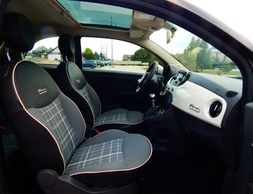 Fiat 500 II Seria 4 1.2 69KM 2016 Fiat 500 1.2 Black &amp; White polift szklany dach parktronik bezwypadkowy, zdjęcie 14