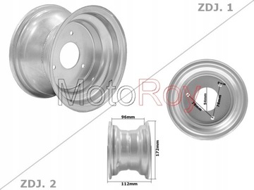 ОБОД QUAD MINI ATV 6 дюймов ШИНА 145/70-6 черный