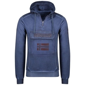 Bluza sportowa kangurka Geo Norway GYMCLASS CIEPŁA TRENINGOWA MODNA WU8270H