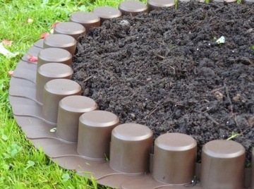 Пластиковый садовый бордюр Prosperplast 405 см x 6 см коричневый