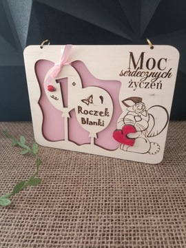 Открытка на день рождения, годовалый конверт с гравировкой