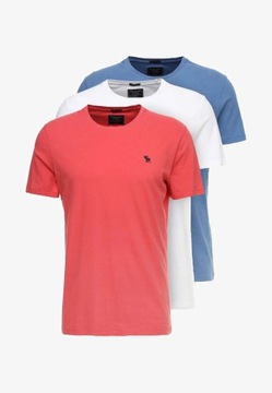 3x t-shirt Hollister koszulka L 3PAK abercrombie