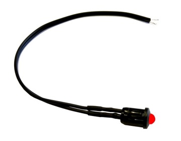 Kontrolka sygnalizacja wypalanie DPF 12V świecąca LED czerwona oprawka 8mm