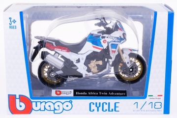 МОДЕЛЬ HONDA AFRICA TWIN МЕТАЛЛ МОДЕЛЬ BBURAGO 1:18