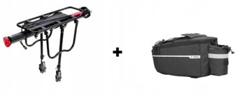 BAGAŻNIK I TORBA SAKWA NA BAGAŻNIK 15 L CZARNO - P