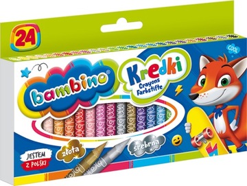 KREDKI ŚWIECOWE BAMBINO 24 KOLORY