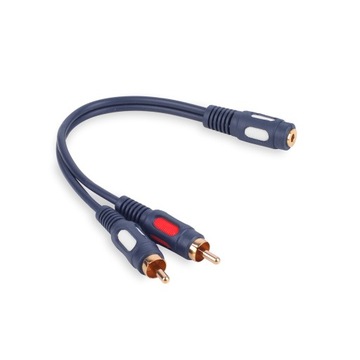 Adapter Gniazdo Jack 3,5mm - 2x RCA Cinch VITALCO
