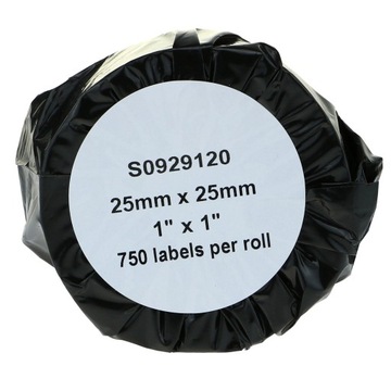ETYKIETY 25x25 S0929120 do DYMO 25x25 750 szt