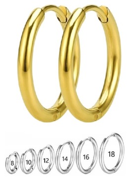 Okrągły Kolczyk do Ucha SS316L Punk 2,5*13mm