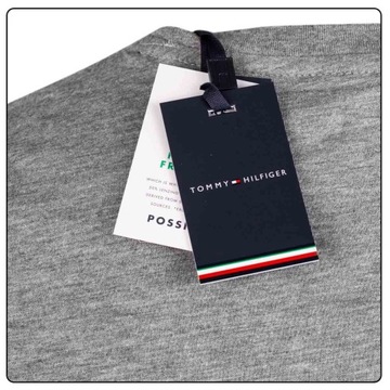 TOMMY HILFIGER KOSZULKA MĘSKA T-SHIRT CN GRAY r.L