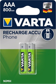 2 x Akumulator VARTA PHONE AAA 800 mah T398