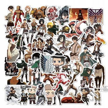 100 sztuk atak tytanów Anime pakiet naklejek winyl LOK9792
