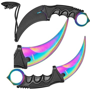 NÓŻ TRENINGOWY KARAMBIT STRIKE CS GO TĘCZA
