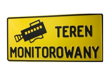 Tabliczka Ostrzegawcza TEREN MONITOROWANY alu