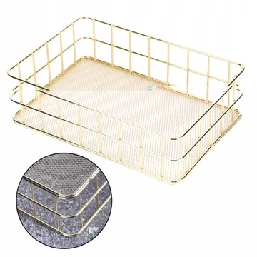 ЗОЛОТАЯ ПРОВОЛОЧНАЯ КОРЗИНА, МЕТАЛЛИЧЕСКАЯ ГЛАМУРНАЯ КОРЗИНА