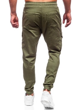 SPODNIE JOGGERY BOJÓWKI KHAKI 384 DENLEY_31/M