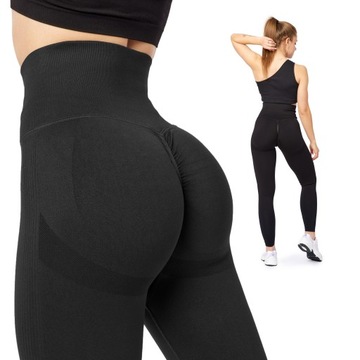 Bellivalini Leginsy damskie Push Up wysoki stan Bezszwowe BLV50-255 S