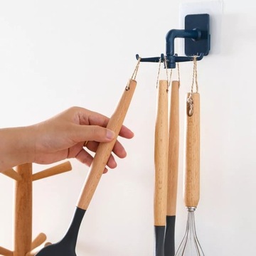 WIESZAK SAMOPRZYLEPNY HACZYK OBROTOWY UCHWYT NA PRZYBORY ORGANIZER 360°