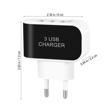 УНИВЕРСАЛЬНОЕ ЗАРЯДНОЕ УСТРОЙСТВО ПЕРЕМЕННОГО ТОКА С ТРИ USB-ПОРТАМИ