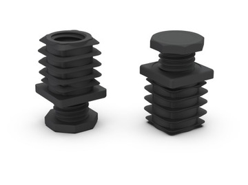 РЕГУЛИРУЕМЫЙ ПРОФИЛЬ НОЖКИ 20x20 КЕПКИ ДЛЯ НОГ 4 ШТ.