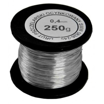 Drut pszczelarski do węzy 0.4 mm 250 g