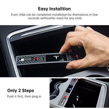 Koncentrator USB Tesla, na lata 2021 2022 2023 2024 Model 3/Y kabel koncentratora stacji dokującej
