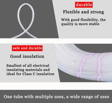 Трубка из тефлона и ПТФЭ - 2,0 x 3,0 мм - 3D, терморазрывная вставка длиной 1 метр