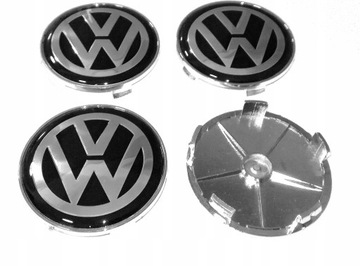VW DEKIELKI 4szt KAPSLE DEKLE DO ALUFELG 68mm/64mm