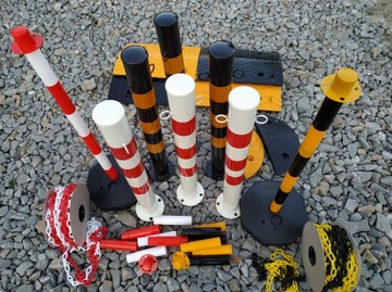 Металлический дорожный столбик для заливки в бетон, 120 см.